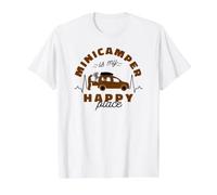Camping-Camper Divertidos Caravana Microcamper Minicamper Camiseta gráfica económica, Hombre, Blanco, L