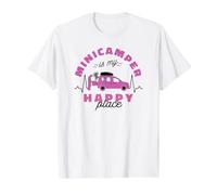 Camping-Camper Divertidos Caravana Microcamper Minicamper Camiseta gráfica económica, Hombre, Blanco, L