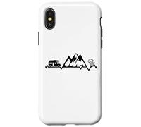 Camping Camper montañas y cerveza latidos del corazón móvil de viaje Carcasa para iPhone X/XS