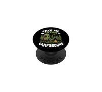 Camping Camping Fogata Camper Alien OVNI Secuestro PopSockets PopGrip Adhesivo
