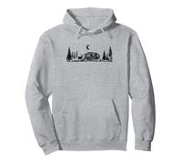 Camping, ciervos, naturaleza, cielo nocturno estrellado, camiseta de RV, vida silvestre Sudadera con Capucha