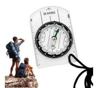 Camping Compass Portable - Acrylic Map Reading Navigation Tool | Mini Scale