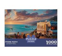 Camping con Vista al mar Puzzle 1000 Piezas para Entretenimiento Creativo Clásicos Regalos Obra De Arte Rompecabezas Desafiante Noches De Juegos Adultos Y Niños A Partir De 12 Años 38x26cm/1000pcs