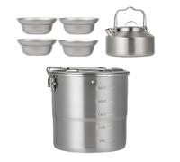 Camping Cooking Set, Glamping Cook Pot Sets, 8.34 Inches Lightweight & Compact Design, Survival Gear for Adults and Family Outdoor Travel, Hiking, Picnic, and Backpacking Adventure