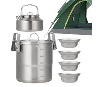 Camping Cooking Set, Portable Cook Pot Kit with Utensils and Storage Bag, Lightweight Survival Gear for Adults, Families, Outdoor Travel, Hiking, Picnics, and Backyard Adventures