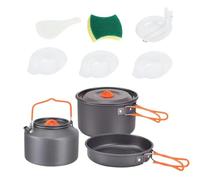 Camping Cooking Set Portable - Tea Pot and Pan for Travel