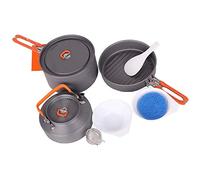 Camping Cookware Outdoor Mess Kit Backpacking Set for 1-2 People Lightweight Cookware Set for Camping Backpacking Outdoor Cooking and Picnic