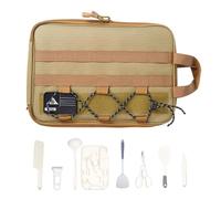 Camping Cookware Set - Lightweight Cooking Utensil Organizer, Portable Meal Preparation Accessories, Foldable Kitchen Equipment Holder | Durable Storage Bag For Trekking Adventure BBQ Picnic Travel