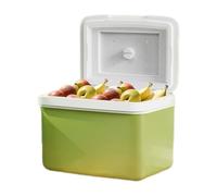 Camping Cooler Box - Insulated Ice Chest with Liner Shell | Green Lightweight Thermal Food Storage Container | Leakproof Picnic Ice Pack Refrigerator