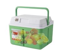 Camping Cooler, Portable Insulated Box, Large Capacity Leakproof Storage, 27.1x21.8x20.5cm Built-In Temperature Display, Multifunction Kitchen for Beach, Pool, Picnic, Travel