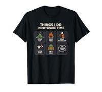 Camping Cosas Que Hago en mi Tiempo Libre Al Aire Libre Senderismo Camper Camiseta