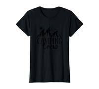 Camping Crew Family Camper Group Matching Kids Boys Men Camiseta gráfica económica, Mujer, Negro, S