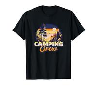 Camping Crew Mountain hiking Camp Family Vacation Camiseta
