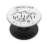 Camping Crew Tienda de Campaña Naturaleza Equipo Campamento PopSockets PopGrip Adhesivo