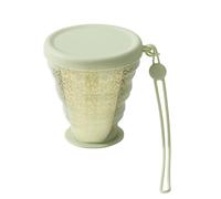 Camping Cup - Silicone Foldable Water Mug with Lid, Durablee Reusable Outdoor Accessory, Portable Lightweight Expandable Design, Heat Resistant Travel Coffee Cup | Compact Easy Clean Drink