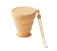 Camping Cup - Silicone Foldable Water Mug with Lid, Durablee Reusable Outdoor Accessory, Portable Lightweight Expandable Design, Heat Resistant Travel Coffee Cup | Compact Easy Clean Drink