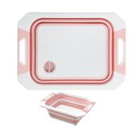 Camping Cutting Board - Draining Compact Food Washing | Folding Cutting Board Dish Basin For Meat Fruit Vegetables Bbq Picnic | Backyard Beach Party Home Kitchen