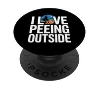 Camping divertido Me encanta orinar afuera PopSockets PopGrip Adhesivo