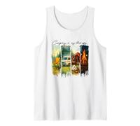 Camping es mi terapia Aventura al aire libre Camiseta sin Mangas