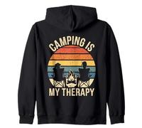 Camping es mi Terapia Aventura al Aire Libre Sudadera con Capucha