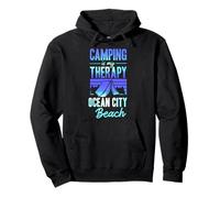 Camping es mi Terapia Ocean City Beach Familia Camping Viaje Sudadera con Capucha