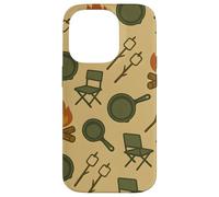 Camping Fire Pit Marshmallow Cast Iron Pattern Carcasa para iPhone 14 Pro