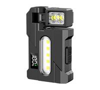 Camping Flashlight - Waterproof Rotatable Lcd Screen Torch for Clear Display, Adjustable Angle with Compact Handheld Function for Night Fishing Travelers, Mechanics Hiking Trips 2.76x3.94x1.1 Inches