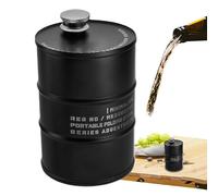 Camping Flask, Leakproof Flagon, 750ml Leakproof Stainless Steel Flask for Fishing, Hiking, Camping, Workplace, Gathering, Picnic, Backpacking, Design, Easy to Carry, 9.5x13.5cm