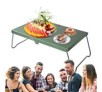 Camping Folding Table - 12.59x8.26x4.92in Aluminum Alloy Mini Portable Beach , Outdoor Lightweight Picnic Desk Stand, Stainless Steel Frame Tble | Compact Foldable Camping Tabe For Beach Picnic