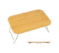 Camping Folding Table, Small Outdoor Portable Desk Foldable Legs, Lightweight Multi-Use Surfaces, Ideal for Car Travel, Garden, Patio, Balcony, Kitchen, Yard, Indoor Use, Laptops, 45x30x19.7cm Wood