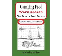Camping Food: Easy to read large print word search book 50+puzzles with answers 6x9 inches 110 pages for adults seniors and teens