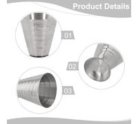 Camping For Partys, barbacoa de marca Medida, Jigger Shot Measure Cup, vaso de cóctel mezclado, látiras de vasos