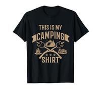 Camping Funny Camper Bushcraft Este es mi campamento Camiseta