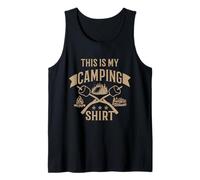 Camping Funny Camper Bushcraft Este es mi campamento Camiseta sin Mangas