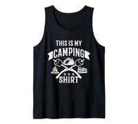 Camping Funny Camper Bushcraft Este es mi campamento Camiseta sin Mangas