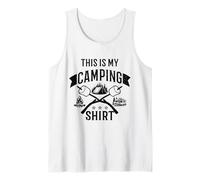 Camping Funny Camper Bushcraft Este es mi campamento Camiseta sin Mangas