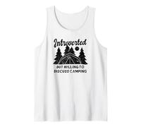 Camping Funny - Introvertido pero dispuesto a discutir sobre acampar Camiseta sin Mangas