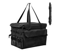 Camping Gear Organizer, Picnic Basket with Compartments, Outdoor Cooking Storage Bag Side Pockets, Equipment Carrier for Hiking, Road Trips, Backyard, Outdoors Gathering, 15.75x11.81x12.2 pulgadas