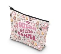 Camping Gift Queen of The Camper RV Gift Pouch Waterproof Travel Cosmetic Case for Women (Camper Bag UK)