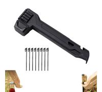Camping Hammer with 8 Pegs,Lightweight Camping Mallet,Multifunctional Tent Stake Hammer with Peg Puller,Bottle Opener and Storage Handle,Textured Mallet Head for campings,Outdoor Use (black)