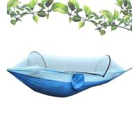 Camping Hammock, 9x5ft Portable Outdoor Shelter with Gnat Net, Automatic Setup Travel Hammock Tent for Family Hiking Picnic Backpacking Garden Relaxation and Adventure