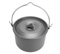 Camping Hanging Pot Large Capacity Aluminum Alloy Anti Stick Multifunctional Portable Heat Resistant Campfire Cooking Hanging Pot for Soup Water