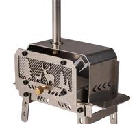 Camping-, Holzbefeuerter Campingofen - Tragbarer Holzkochherd Aus Edelstahl - Tischdekoration, Dekorativer Weihnachtsbaum Und Elch, Heimdekoration Zum Heizen, Kochen, Camping, Picknick