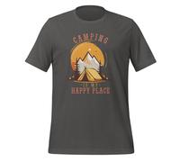 Camping is My Happy Place Adventure Lover - Camiseta unisex para adulto, Asfalto, 4XL