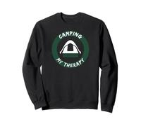 Camping is My Therapy Tent Cita inspiradora Divertida Sudadera