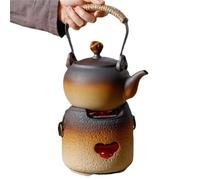 Camping Juego de estufa de carbón de leña estilo arcilla - Kit de infusión de té interior para 3-5 personas(Estilo 1)
