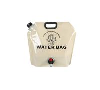 camping kit Khaki Food Grade Clear Plastic Storage Jug for Camping Hiking Backpack Emergency No-Leak Freezable Foldable Water Bottle