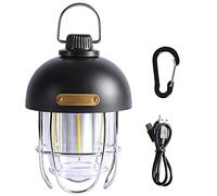 Camping Lanterns,Vintage Retro Lantern,Tent Lights,Lithium Battery Powered,Three Light Color Adjustments,For Camping, Hiking, Power Cuts & Emergencies, HUANGHAIQIU, Black