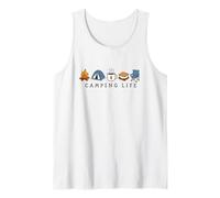 Camping Life Fun Outdoor Camp Fire Smores Tent Silla de café Camiseta sin Mangas