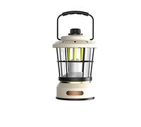 Camping Lighting Light Luxury Retro Outdoor Rechargeable Camp Atmosphere Lamp for Camping Hiking Outage Camping Essentials Acces (Color : Ivory White (5000mAh))